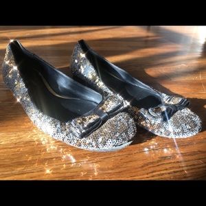 Kate Spade Sequined Flats with Bow